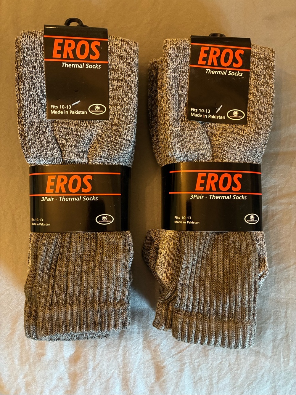6 Pair thermal socks sz 10-13